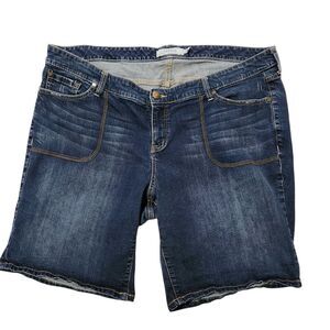 Torrid Shorts For Women Size 22 Blue Stretch With Pockets